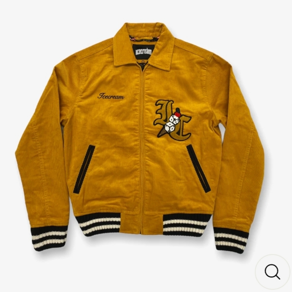 ICECREAM Old Gold Varsity Jacket Size Large